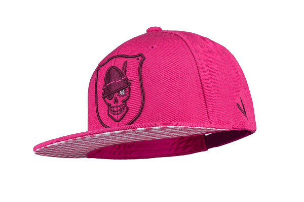 SNAPBACK DIE PINKKARIERTE / STICK BORDEAUX