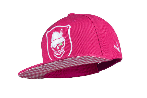 SNAPBACK DIE PINKKARIERTE / STICK WEISS